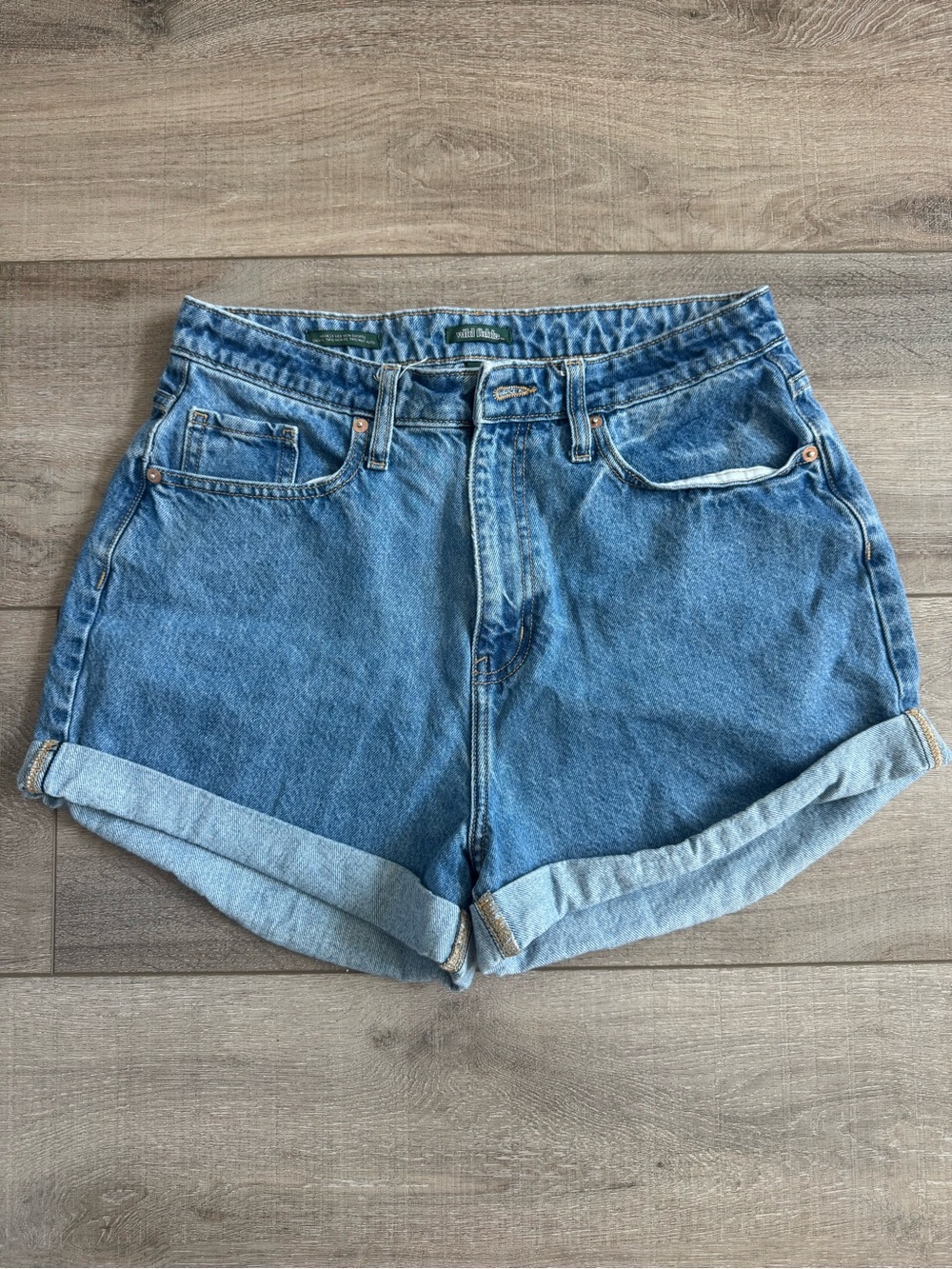 Wild Fable Light Blue Rolled-Hem Denim Shorts